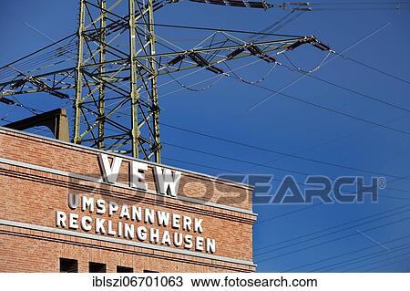 Recklinghausen Transformer Station, Industrial Culture Route, Recklinghausen, Ruhr Area, North Rhine-Westphalia, Germany, Europe View Large Photo Image Stock Image - Recklinghausen Transformer Station, Industrial Culture Route, Recklinghausen, Ruhr Area, North Rhine-Westphalia, Germany, Europe. Fotosearch