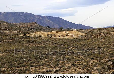 Reconstruction of buildings, Los Millares prehistoric Chalcolithic settlement, archaelogical site, Almería, Spain, Europe View Large Photo Image Stock Image - Reconstruction of buildings, Los Millares prehistoric Chalcolithic settlement, archaelogical site, Almería, Spain, Europe. Fotosearch