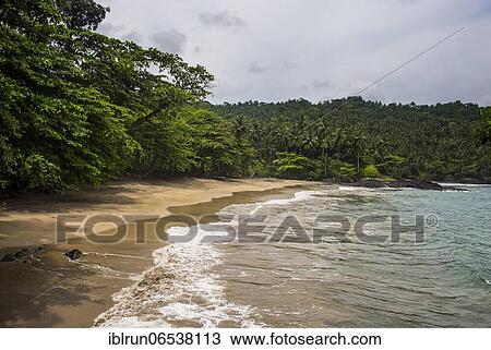 Remote tropical beach in the jungle, east coast of Sao Tome, Sao Tome and Principe, Atlantic Ocean, Africa View Large Photo Image Stock Image - Remote tropical beach in the jungle, east coast of Sao Tome, Sao Tome and Principe, Atlantic Ocean, Africa. Fotosearch
