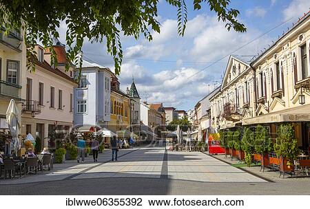 Restaurants in the pedestrian zone, Spa, Piestany, Slovakia, Europe View Large Photo Image Stock Image - Restaurants in the pedestrian zone, Spa, Piestany, Slovakia, Europe. Fotosearch