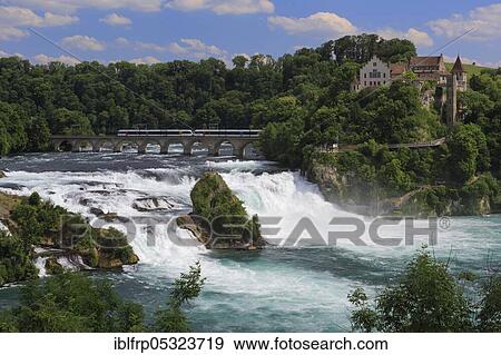 Rhine Falls, Schloss Laufen, Schaffhausen, Switzerland, Europe View Large Photo Image Stock Photo - Rhine Falls, Schloss Laufen, Schaffhausen, Switzerland, Europe. Fotosearch