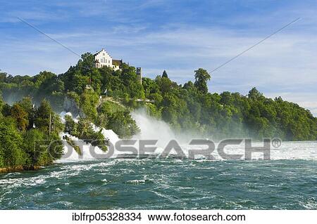 Picture - Rhine Falls with Laufen Castle, Switzerland, Europe. Fotosearch