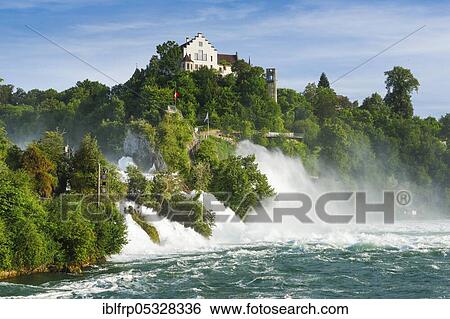 Rhine Falls with Laufen Castle, Switzerland, Europe View Large Photo Image Stock Photograph - Rhine Falls with Laufen Castle, Switzerland, Europe. Fotosearch