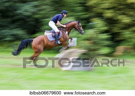 Rider over jumps obstacle with horse, blurred, show jumping, Laupheim, Baden-Württemberg, Germany, Europe View Large Photo Image Stock Image - Rider over jumps obstacle with horse, blurred, show jumping, Laupheim, Baden-Württemberg, Germany, Europe. Fotosearch