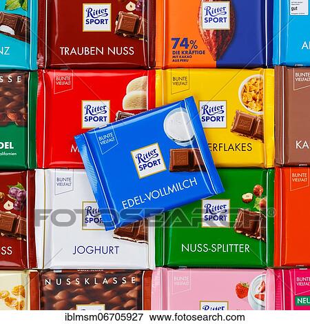 Ritter Sport chocolates different varieties wallpaper square, Germany, Europe View Large Photo Image Stock Photo - Ritter Sport chocolates different varieties wallpaper square, Germany, Europe. Fotosearch