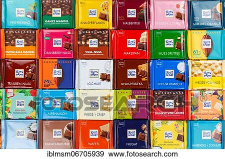 Ritter Sport chocolates different varieties wallpaper, Germany, Europe View Large Photo Image Stock Photo - Ritter Sport chocolates different varieties wallpaper, Germany, Europe. Fotosearch