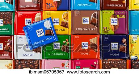 Ritter Sport chocolates different varieties wallpaper, Germany, Europe View Large Photo Image Stock Photo - Ritter Sport chocolates different varieties wallpaper, Germany, Europe. Fotosearch