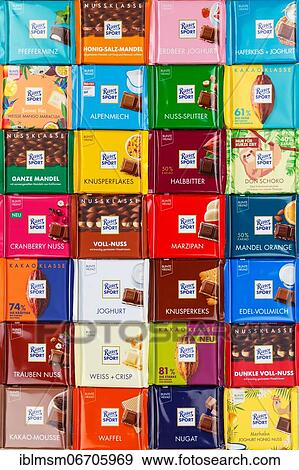 Ritter Sport chocolates different varieties wallpaper, Germany, Europe View Large Photo Image Stock Photo - Ritter Sport chocolates different varieties wallpaper, Germany, Europe. Fotosearch