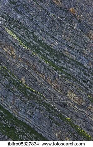 Picture - Rock face on the Brienzer Rothorn, Emmental Alps, Switzerland, Europe. Fotosearch