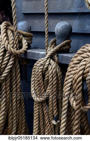 Picture - Rope, ship's ropes, ropes, ship, sailing ship. Fotosearch