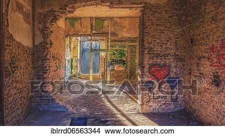 Picture - Ruin of Haus Fühlingen, former manor house, Villa Oppenheim, Lost Place, Fühlinger See, Cologne, North Rhine-Westphalia, Germany, Europe. Fotosearch