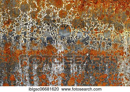 Stock Image - Rust and paint spots. Fotosearch