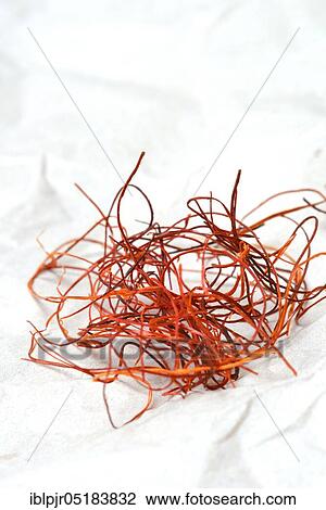 Stock Image - Saffron (Crocus sativus), threads. Fotosearch
