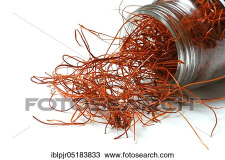 Stock Image - Saffron (Crocus sativus), threads. Fotosearch
