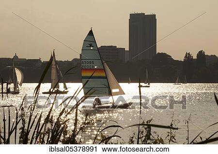 Sailboats on the Alster, Hamburg, Germany, Europe View Large Photo Image Stock Image - Sailboats on the Alster, Hamburg, Germany, Europe. Fotosearch
