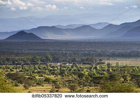 Stock Image - Samburu National Reserve, during the rainy season, Kenya, Africa. Fotosearch