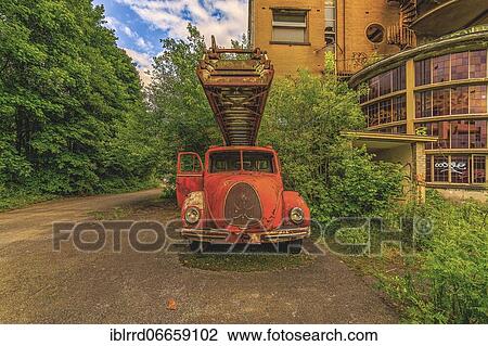 Stock Image - Sanatorium, Lost Place, Belgium, Europe. Fotosearch