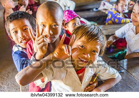 School children at school, posing for camera, Shan State, Myanmar, Asia View Large Photo Image Stock Image - School children at school, posing for camera, Shan State, Myanmar, Asia. Fotosearch
