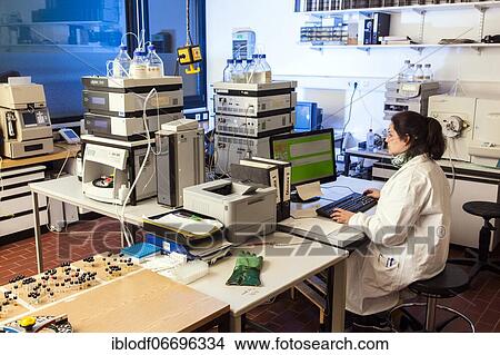 Scientist in the laboratory at the Institute of Pharmaceutical Biology and Biotechnology, Heinrich-Heine-University Düsseldorf, North Rhine-Westphalia, Germany, Europe View Large Photo Image Picture - Scientist in the laboratory at the Institute of Pharmaceutical Biology and Biotechnology, Heinrich-Heine-University Düsseldorf, North Rhine-Westphalia, Germany, Europe. Fotosearch