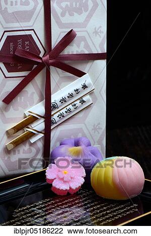 shi, Japanese sweets on tray with characters and gift pack View Large Photo Image Stock Image - shi, Japanese sweets on tray with characters and gift pack. Fotosearch
