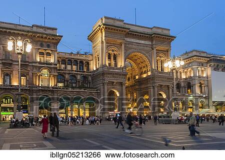 Shopping arcade Galleria Vittorio Emanuele II, Milan, Lombardy, Italy, Europe View Large Photo Image Stock Photograph - Shopping arcade Galleria Vittorio Emanuele II, Milan, Lombardy, Italy, Europe. Fotosearch