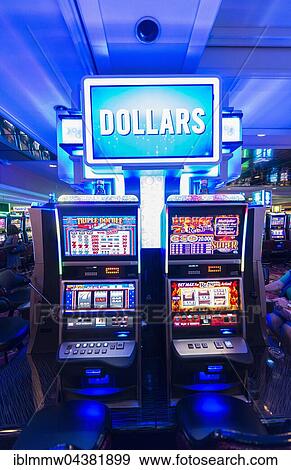 Stock Photo - Slot machines at casino, Las Vegas, Nevada, USA, North America. Fotosearch
