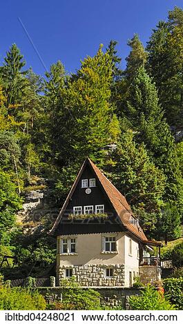 Small house, Saxon Switzerland-East Ore Mountains, Räumicht, Saxony, Germany, Europe View Large Photo Image Stock Image - Small house, Saxon Switzerland-East Ore Mountains, Räumicht, Saxony, Germany, Europe. Fotosearch