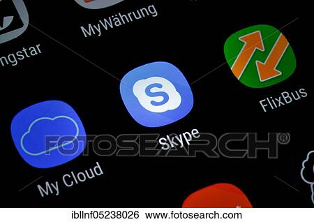 Smartphone, Display, App, Skype View Large Photo Image Stock Photograph - Smartphone, Display, App, Skype. Fotosearch