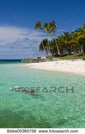 Stock Photograph - Snorkeling off Fadol Island, Kai Islands, Moluccas, Indonesia, Asia. Fotosearch