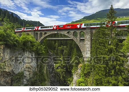 Solis Bridge, Glacier Express, Grisons, Switzerland, Europe View Large Photo Image Stock Image - Solis Bridge, Glacier Express, Grisons, Switzerland, Europe. Fotosearch