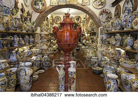 Souvenir shop with typical ceramics, historic centre, San Gimignano, Province of Siena, Tuscany, Italy, Europe View Large Photo Image Stock Photo - Souvenir shop with typical ceramics, historic centre, San Gimignano, Province of Siena, Tuscany, Italy, Europe. Fotosearch