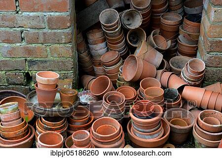 Stacked clay pots View Large Photo Image Stock Image - Stacked clay pots. Fotosearch