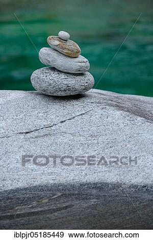 Stacked stones, Valle Verzasca, Ticino, Switzerland, Europe View Large Photo Image Stock Photo - Stacked stones, Valle Verzasca, Ticino, Switzerland, Europe. Fotosearch