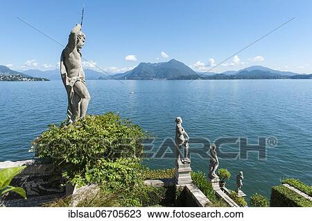 Statues, Italian Garden Giardino d'Amore, Isola Bella, Borromean Islands, Lake Maggiore, Province of Verbano-Cusio-Ossola, Piedmont Region, Italy, Europe View Large Photo Image Stock Image - Statues, Italian Garden Giardino d'Amore, Isola Bella, Borromean Islands, Lake Maggiore, Province of Verbano-Cusio-Ossola, Piedmont Region, Italy, Europe. Fotosearch
