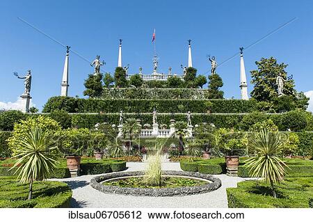 Statues, landscaped terraces, Italian Garden Giardino d'Amore, Isola Bella, Borromean Islands, Lake Maggiore, Province of Verbano-Cusio-Ossola, Piedmont Region, Italy, Europe View Large Photo Image Stock Image - Statues, landscaped terraces, Italian Garden Giardino d'Amore, Isola Bella, Borromean Islands, Lake Maggiore, Province of Verbano-Cusio-Ossola, Piedmont Region, Italy, Europe. Fotosearch