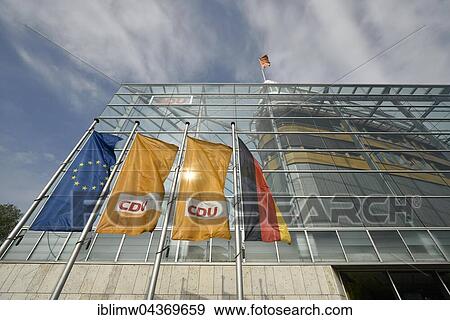 Streaming Flags at CDU headquarters, office, Berlin, Germany, Europe View Large Photo Image Stock Photo - Streaming Flags at CDU headquarters, office, Berlin, Germany, Europe. Fotosearch