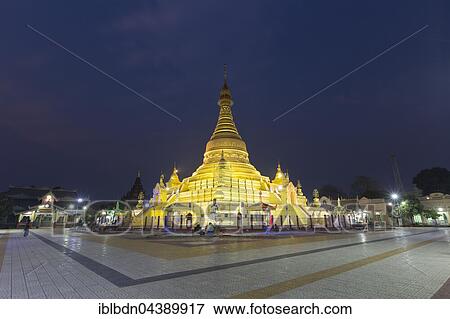 Stupa of the golden Eindawya Paya, Eindawya Pagoda, at night, Mandalay, Myanmar, Asia View Large Photo Image Stock Photo - Stupa of the golden Eindawya Paya, Eindawya Pagoda, at night, Mandalay, Myanmar, Asia. Fotosearch