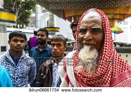 Picture - Sufi man, Hazrat Shah Jalal mosque and tomb, Sylhet, Bangladesh, Asia. Fotosearch