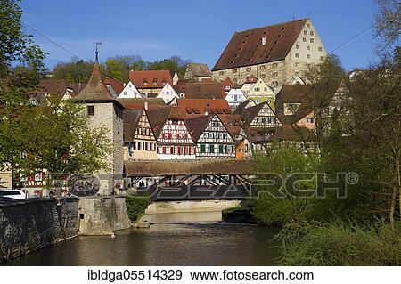 Sulferturm, Schwäbisch Hall, Baden-Württemberg, Germany, Europe View Large Photo Image Stock Photo - Sulferturm, Schwäbisch Hall, Baden-Württemberg, Germany, Europe. Fotosearch