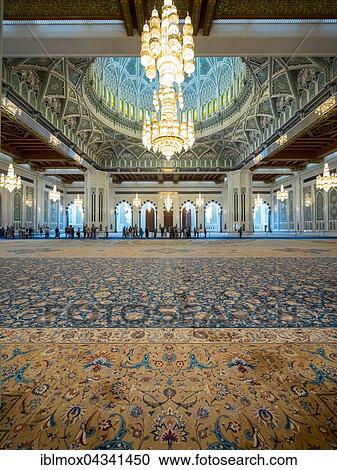 Sultan Qaboos Grand Mosque, interior, Muscat, Oman, Asia View Large Photo Image Stock Image - Sultan Qaboos Grand Mosque, interior, Muscat, Oman, Asia. Fotosearch