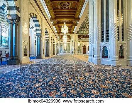 Sultan Qaboos Grand Mosque, interior, Muscat, Oman, Asia View Large Photo Image Stock Photo - Sultan Qaboos Grand Mosque, interior, Muscat, Oman, Asia. Fotosearch