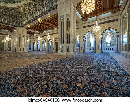Sultan Qaboos Grand Mosque, interior, Muscat, Oman, Asia View Large Photo Image Stock Photo - Sultan Qaboos Grand Mosque, interior, Muscat, Oman, Asia. Fotosearch