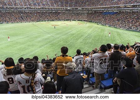 Supporters of Yomiuri Giants baseball team at Tokyo Dome stadium, Tokyo, Japan, Asia View Large Photo Image Stock Image - Supporters of Yomiuri Giants baseball team at Tokyo Dome stadium, Tokyo, Japan, Asia. Fotosearch