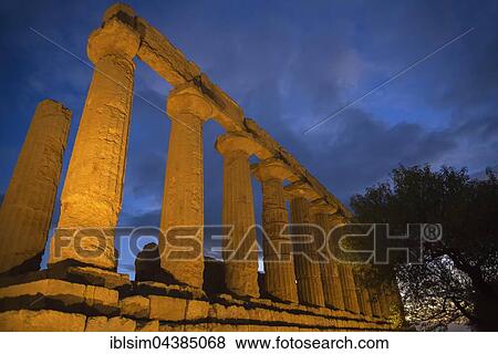 Temple of Juno, Valley of the Temples, Agrigento, Sicily, Italy, Europe View Large Photo Image Stock Photo - Temple of Juno, Valley of the Temples, Agrigento, Sicily, Italy, Europe. Fotosearch