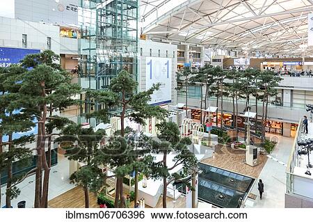 Stock Photograph - Terminal 1 of Seoul Incheon Airport, South Korea, Asia. Fotosearch