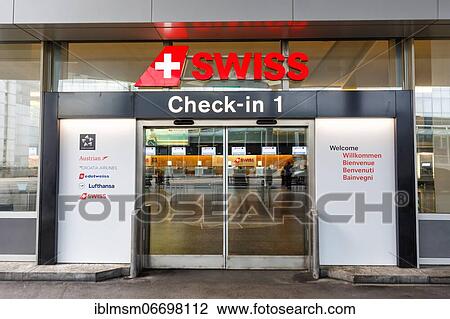 Terminal Check-in 1 Swiss Air Lines at Zurich Airport, Switzerland, Europe View Large Photo Image Stock Image - Terminal Check-in 1 Swiss Air Lines at Zurich Airport, Switzerland, Europe. Fotosearch