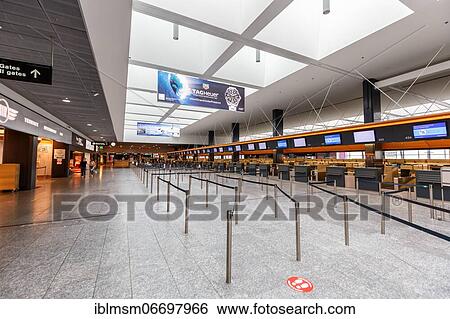 Stock Photograph - Terminal Check-in 2 at Zurich Airport, Switzerland, Europe. Fotosearch
