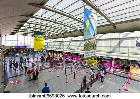 Stock Photograph - Terminal of Dortmund Airport, Germany, Europe. Fotosearch
