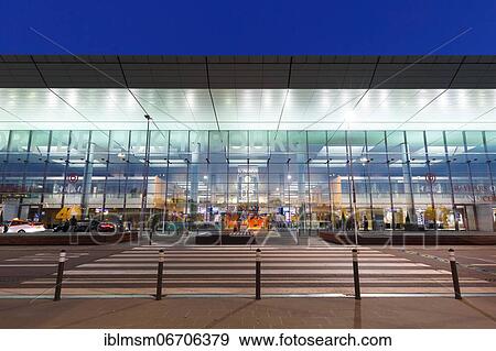 Stock Photo - Terminal of Luxembourg Airport (LUX) in Luxembourg. Fotosearch