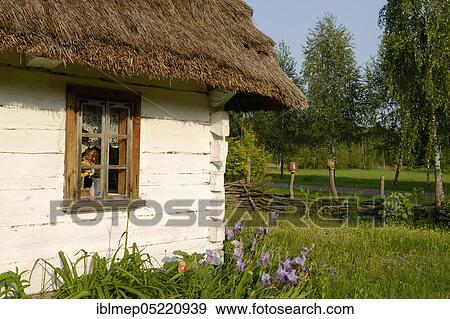 Thatched woodhouse, Janow Podlaski, Podlachien, Poland, Europe View Large Photo Image Stock Photo - Thatched woodhouse, Janow Podlaski, Podlachien, Poland, Europe. Fotosearch